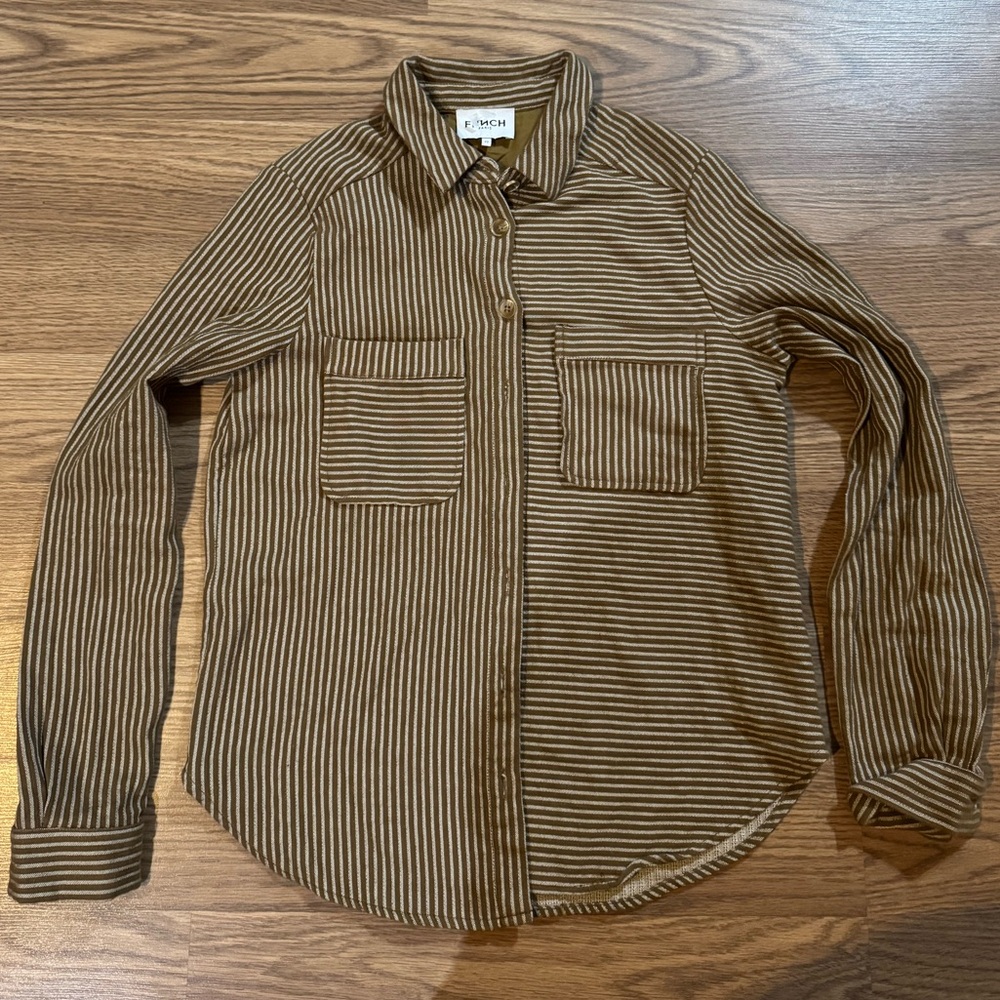 Brown Striped Men's Shirt